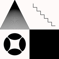 Abstract geometric pattern with transition effect vector
