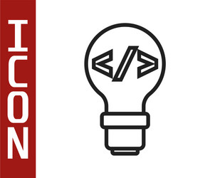 Black line web design and front end development vector