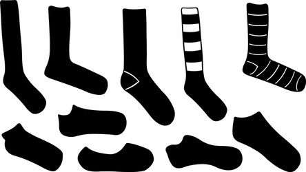 set of different socks vector