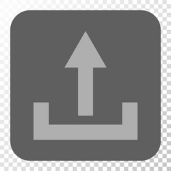 upload rounded square button vector image