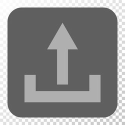 Upload rounded square button vector