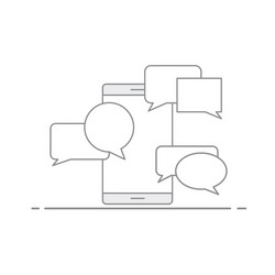 concept of communication via sms and e-mail vector image