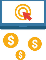 cost per click icon simple flat element from vector image