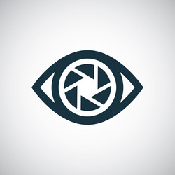 eye shutter icon for web and ui on white vector image