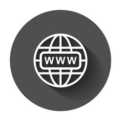 go to web icon internet flat for website vector image