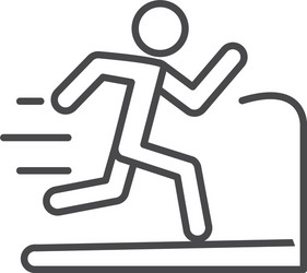 Man running on runway speed sport race line vector