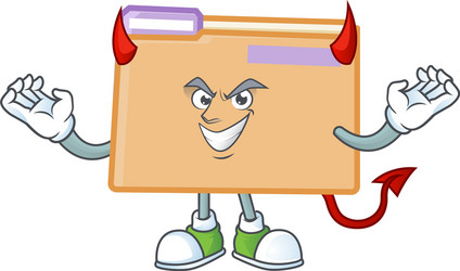 devil folder for storage with character shape vector image