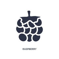 Raspberry icon on white background simple element vector