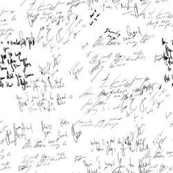 seamless abstract text pattern handwritten font vector image
