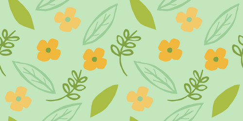 seamless pattern with hand drawn flower vector