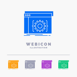 api app coding developer software 5 color glyph vector image