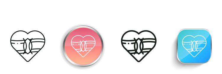 kenya icon thin linear regular and button style vector image