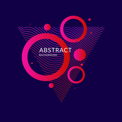 Modern abstract element with dynamic waves vector