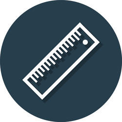 ruler in circle line icon vector image