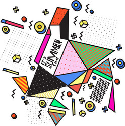 triangle geometric forms for summer design event vector image