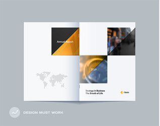 abstract double-page brochure design rectangular vector image