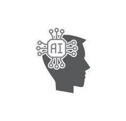 Ai related icon on background for graphic and web vector