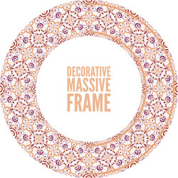 decorative ornate round frame in victorian style vector