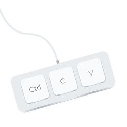 keyboard keys ctrl c and v copy paste vector