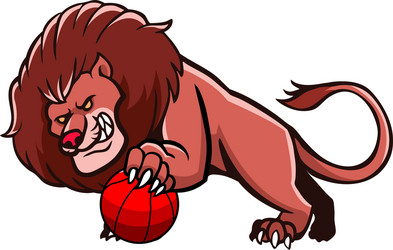 lion basketball mascot Vector Image