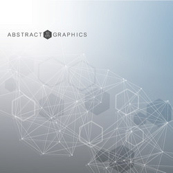 science network pattern connecting lines and dots vector image