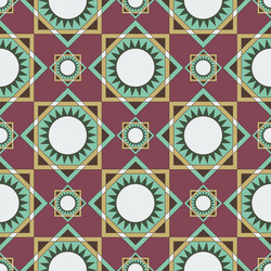 seamless pattern of circles triangles and squares vector image