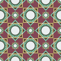 Seamless pattern of circles triangles and squares vector