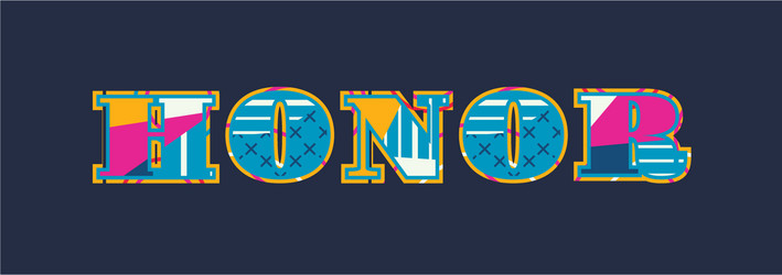 honor concept word art Vector Image