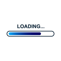 loading bar progress set load sign vector image