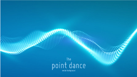 abstract blue particle wave points array vector image