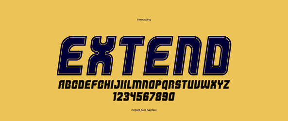 bold simple sans serif display font for logos vector image