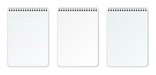 Realistic blank pages notebook vector