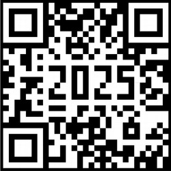abstract qr code in the form of new year 2025 vector image