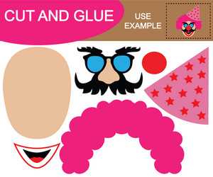 create image head clown with cap using vector image