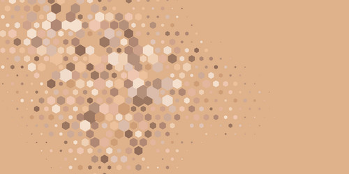 Geometric multi size hexagon with color vector