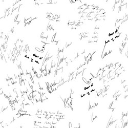 seamless abstract text pattern handwritten font vector image