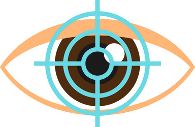 target eye examination icon flat isolated vector