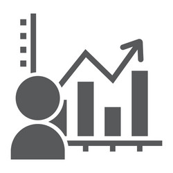 user analysis glyph icon data and analytics vector