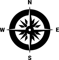 compass wind rose north south east west vector