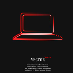 notebook flat modern web button and space for your vector image