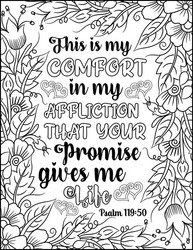 Bible verse coloring pages christian lettering Vector Image