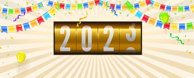 new 2023 eve countdown loading numbers vector image