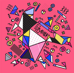 triangle geometric forms for summer design event vector image