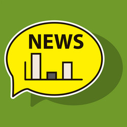 sticker breaking news online announcement message vector image