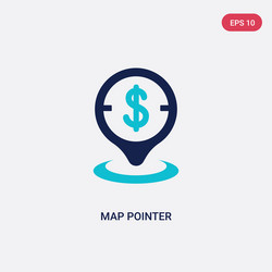 Two color map pointer icon from e-commerce vector