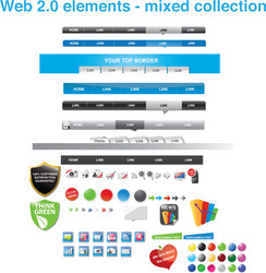 Web Menu Tabs UI Collection vector image