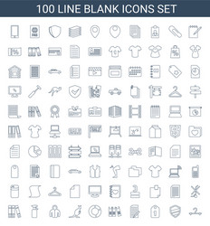 100 blank icons vector