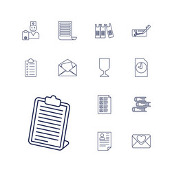 13 paper icons vector