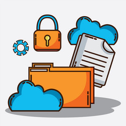 data server system to wifi connection vector image