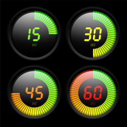 Digital Timer Display vector image